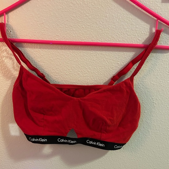 Calvin Klein Bold Red Bralette - Picture 1 of 3